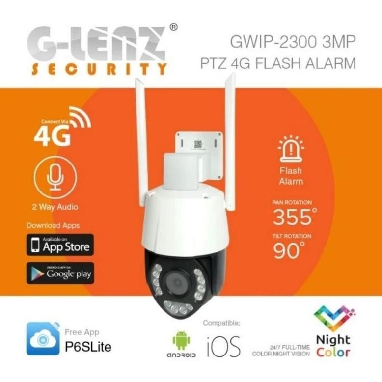 Glenz Cctv Tan Pa Wifi Sim Card 4G Ptz Camera Gwip 2300 (3Mp)