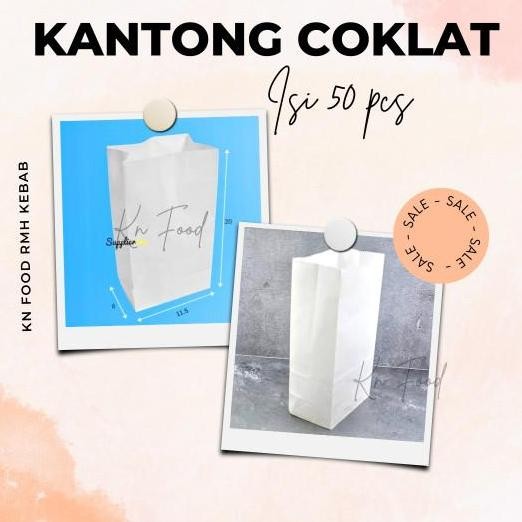 Kantong Burger Polos Putih 1 Pcs/Kantong makanan kantong kertas