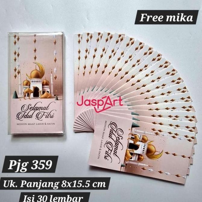 

AMPLOP / ANGPAO LEBARAN HARI RAYA IDUL FITRI MIKA PANJANG ISI 30 LEMBAR