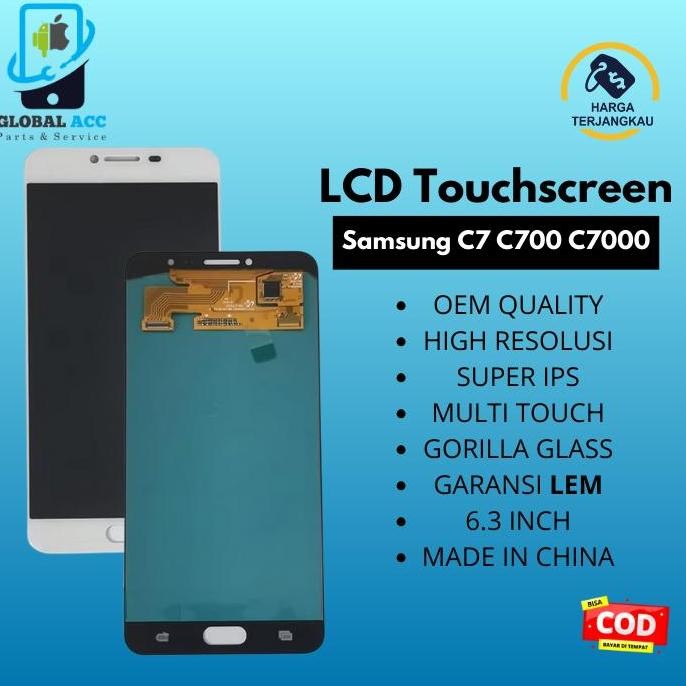 LCD + TouchScreen Samsung GALAXY C7 / C700 Original OLED BERGARANSI