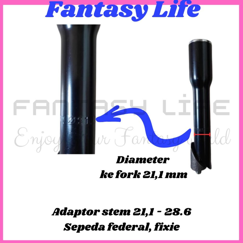 Dwl-49 Ukd- Adaptor Stem Sambungan Tiang Stang Sepeda Bmx Mtb Original