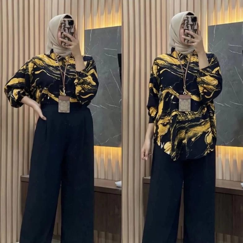 We69 TW39 ONE SET RAYON MIX CRINKEL/LUXURY KANYA SET MURAH/PAKAIAN WANITA TERBARU/PAKAIAN WANITA BAJ