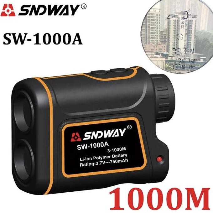 Berkualitas Sndway Sw-1000A Laser Distance Meter Telescope 1000M Golf Laser Range New