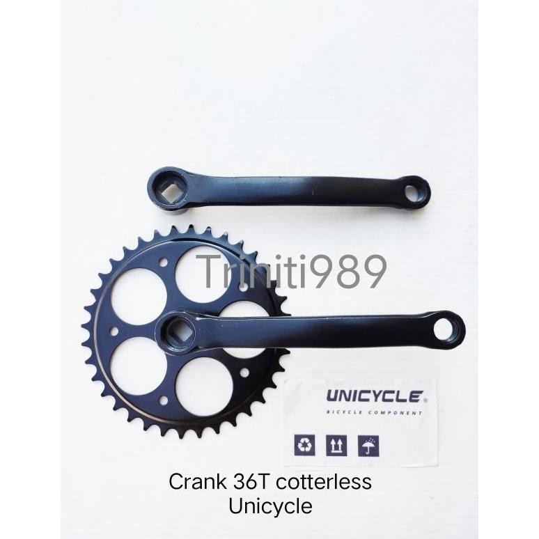 T-56 Gb29 Crank/Gear/Gir Sepeda 36T As Kotak Cotterless Unicycle Original