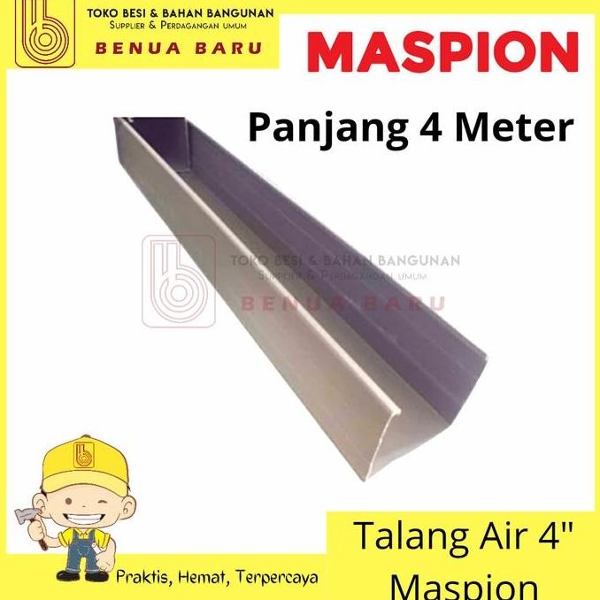 Talang Air Kotak PVC 4 inch abu abu Maspion / Talang Air Maspion 4 " LT