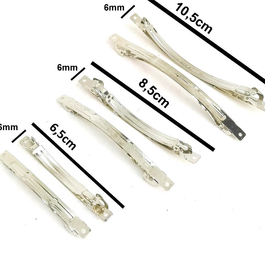 144Pcs Jepitan Rambut Otomatis Polos 6Cm 8Cm 10Cm Jepit Bahan Otomatis Cakrawala