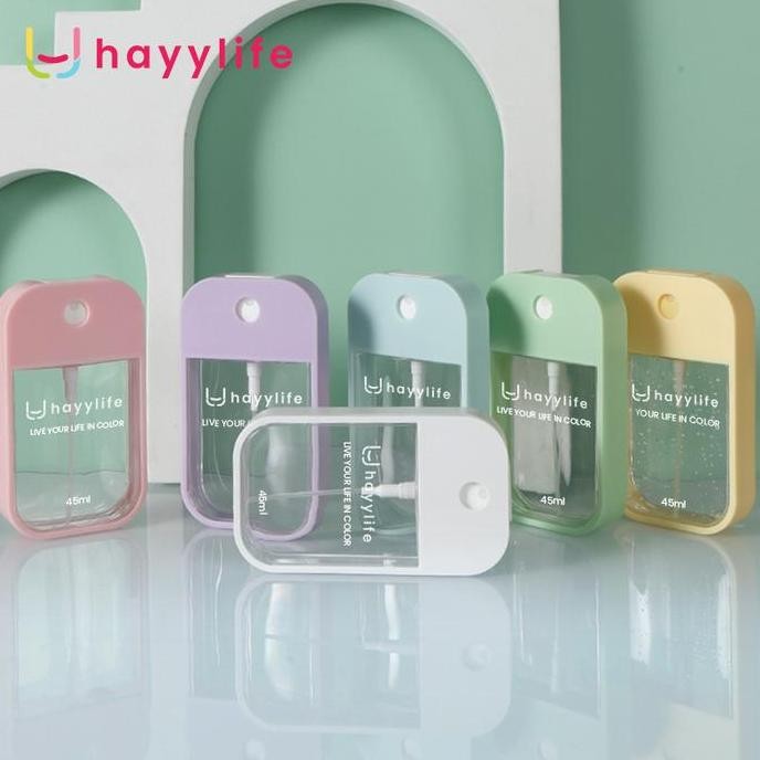 HAYYLIFE Botol Spray Sanitizer Kotak Mini Pocket Size Mist Spray 45 ML