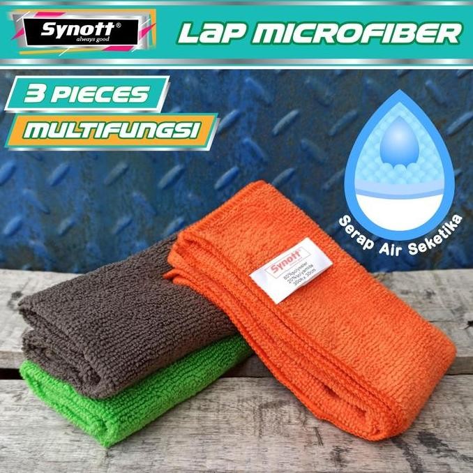 Kain Lap Microfiber Mobil Dapur Packing Sterile Synott Super Serap Air