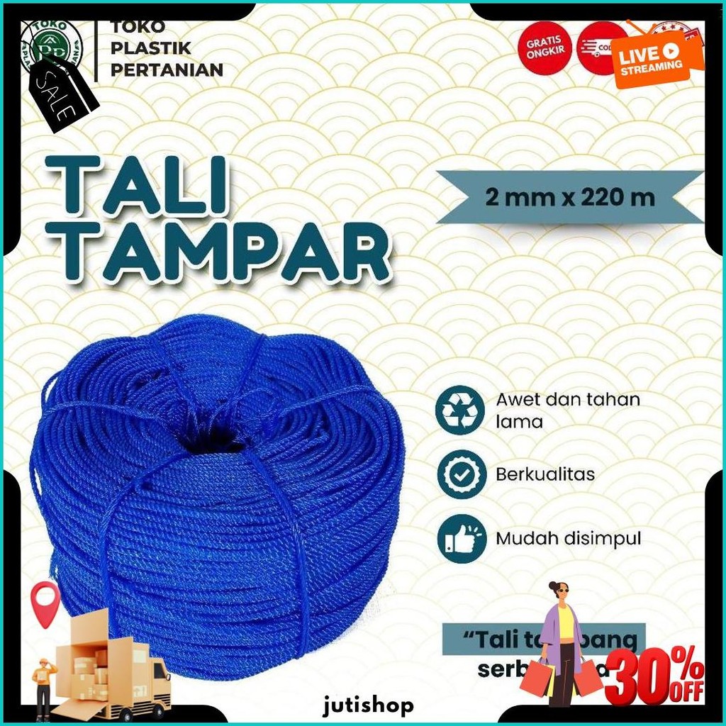 

Tali Tampar Ukuran 2Mm Panjang 220 Meter Terlaris