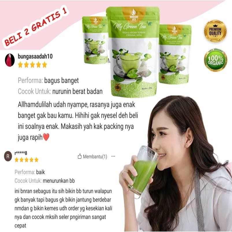 

SBID My Green Tea Teh Diet Detox Penurun Berat Badan Alami Obat Langsing Herbal Diet Detox Sliming Tea