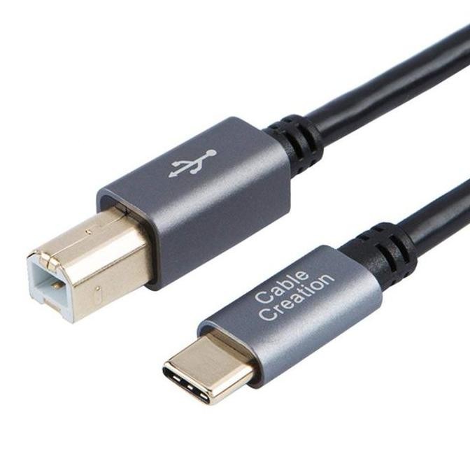 TERBARU - KABEL Type-C to Usb B 2.0 Printer Aisen 1.5 meter