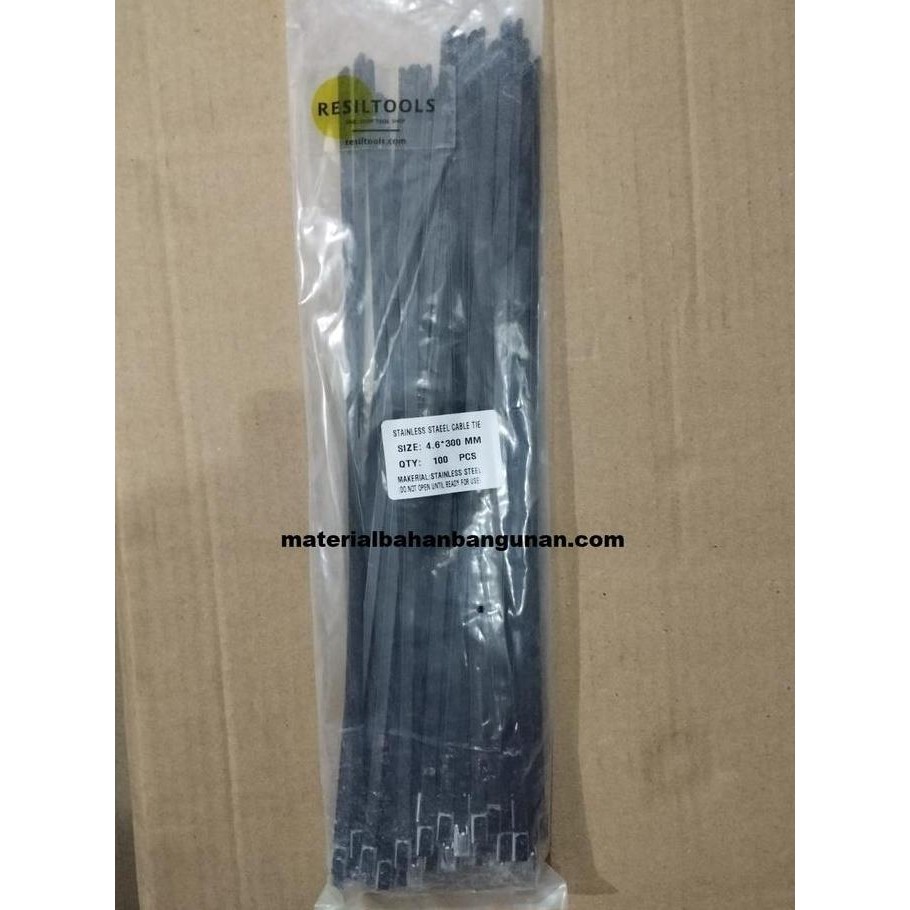 

NEW 10 pack Kabel tis Stainless Steel Black Coated 4.6 x 300 mm Cable Ties