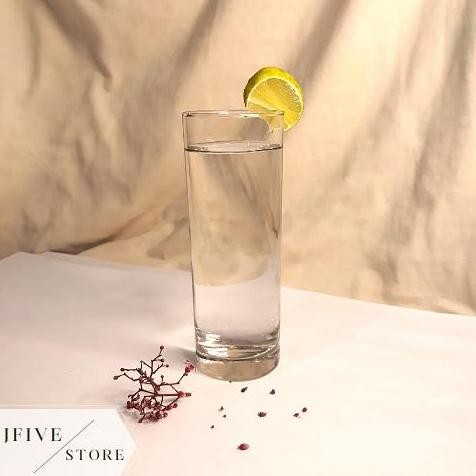 Gelas Kaca Tinggi / Gelas Jus / Gelas Bamboo 340Ml Allshop