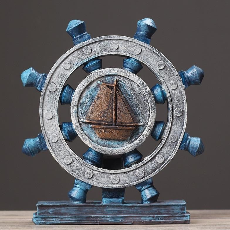 Hiasan Kapal Layar Kemudi Jangkar Dekorasi Anchor Sailboat Rudder