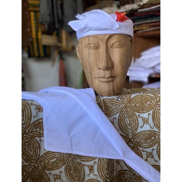 Promo.. Udeng Putih Setengah Jadi Lembaran 140 Cm Io-98