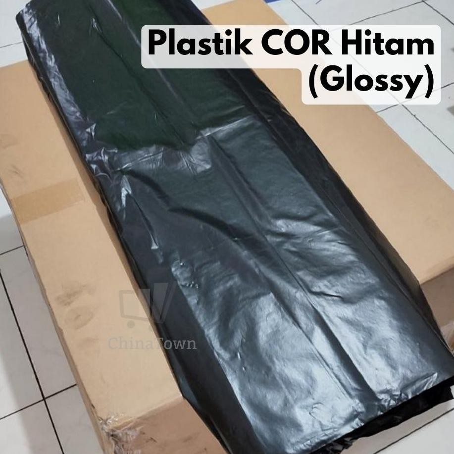 Plastik Cor Hitam GLOSSY 5Kg Roll Plastik Terpal Meteran Tebal