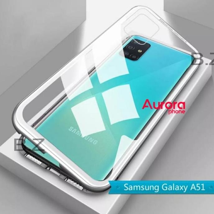 Samsung Galaxy A51 Premium 2in1 Magnetic Glass Transparant Case A51