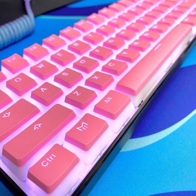 INSTAN ALCHA KEYCAPS PUDDING / PUDING BACKLIT MECHANICAL KEYBOARD PINK LARIS