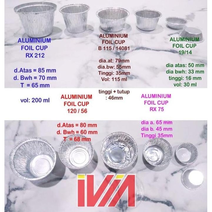 480/35 Badan + Tutup Mika  Cup Alumunium Alu Tray Foil Aluminium  Persegi
