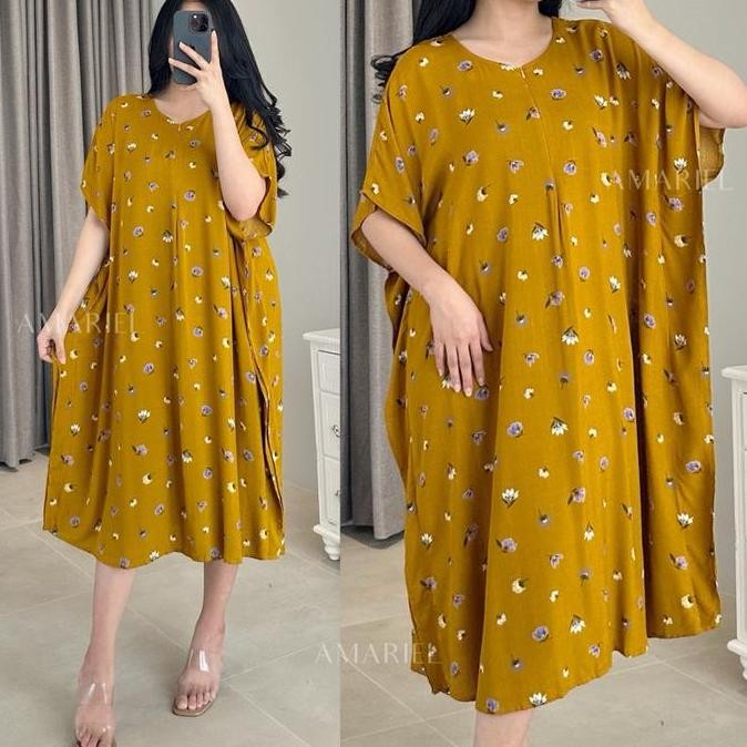 Amariel Lusy Dress Daster Lowo Jumbo BigSize Nyaman Bumil Busui Friendly