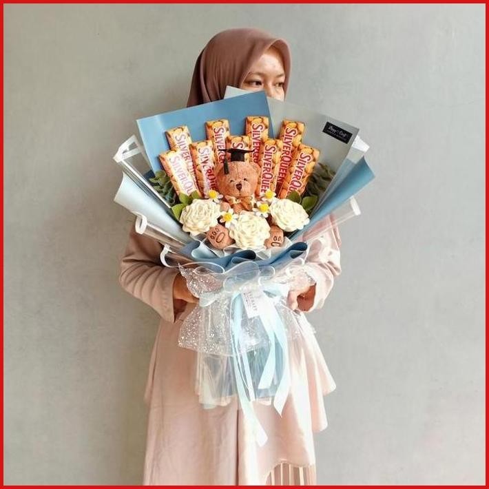

BUKET COKLAT BUCKET BUNGA WISUDA FLANEL KADO BOUQUET PREMIUM