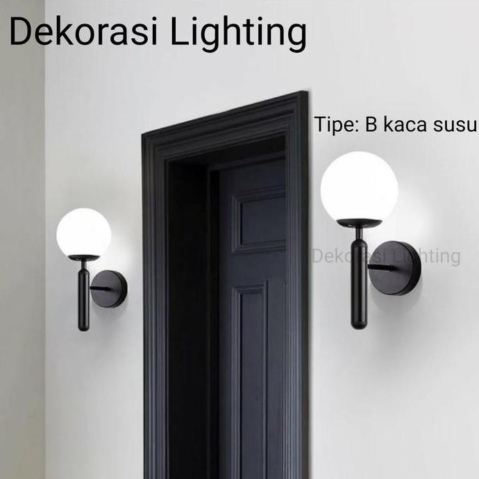 Lampu Dinding Gold Kaca Modern Minimalis