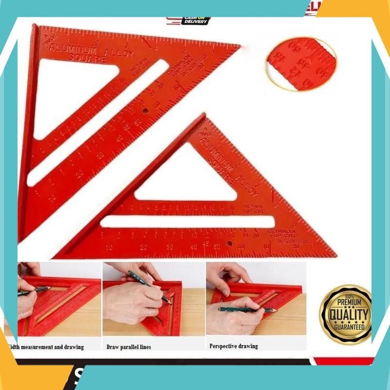 

Bisa COD Penggaris siku segitiga speed sguare 7 inch alat tukang kayu termurah 18*18*26cm Bahan plastik HWK-72