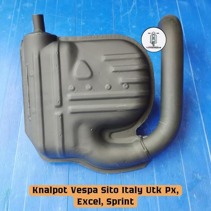 New  Knalpot Vespa Ori SITO PLUS ITALY Untuk PX Excel Sprint Largeframe