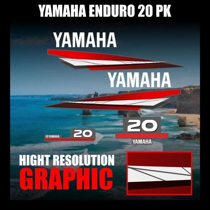 Ready  STICKER MESIN YAMAHA ENDURO 20 PK -D4STICKER-