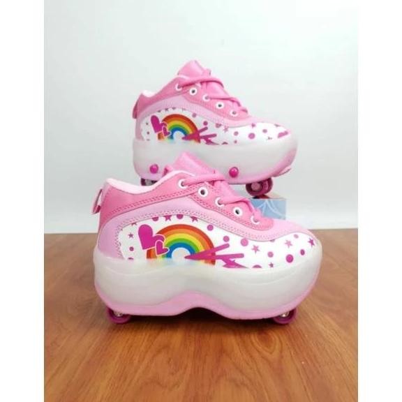 Sepatu roda 4 kick roller shoes