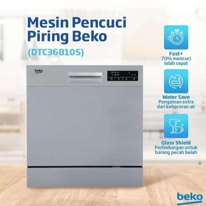 BEKO Dishwasher DTC36810S Mesin Cuci Piring