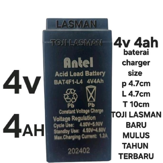 KRISBOW  SEALED LEAD-ACID RECHARGEABLE BATTERY RB430B 4V,3.0AH EAD RETURN  ACCU AKI BATU BATRE BATER