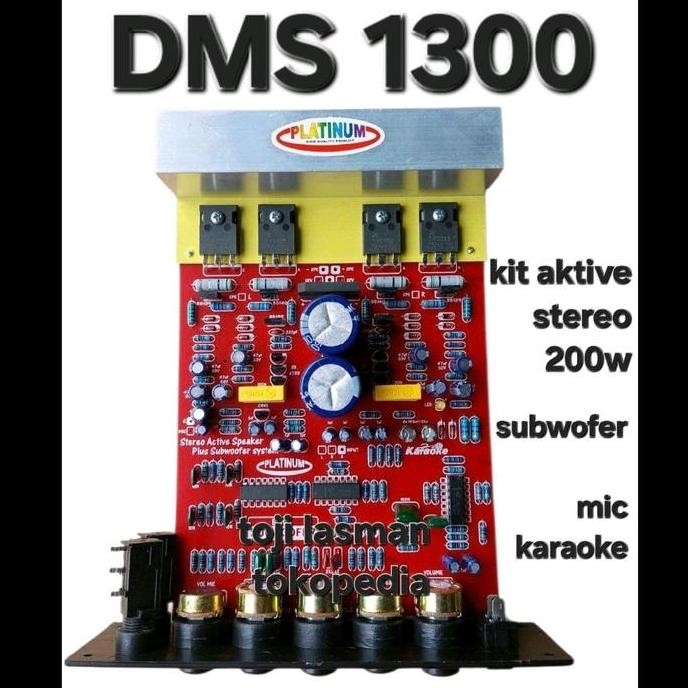 ( COD ) DMS 1300 KIT PCB MODULE MODUL SPEAKER AKTIVE AKTIF ACTIVE MIC KARAOKE PLUS SUBWOFER SUBW WOO