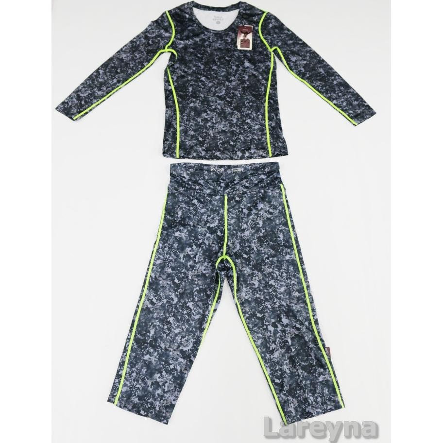 Setelan Baju Olahraga Senam Wanita Motif Army koala69