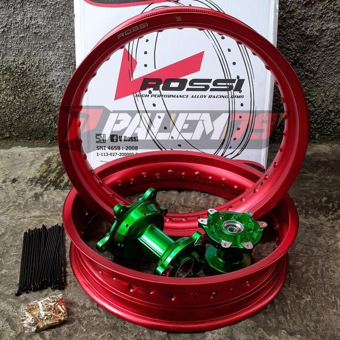 Ready  Velgset Merah Supermoto CRF 150 L Velg Velk Tromol Hijau Green CRF150