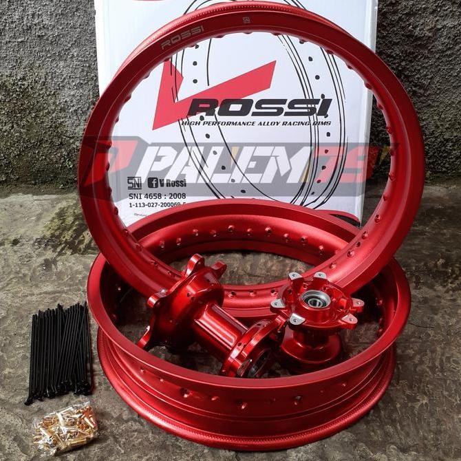 Ready  Velgset Merah Supermoto CRF 150 L Velg Velk Tromol Red Wheelset CRF150