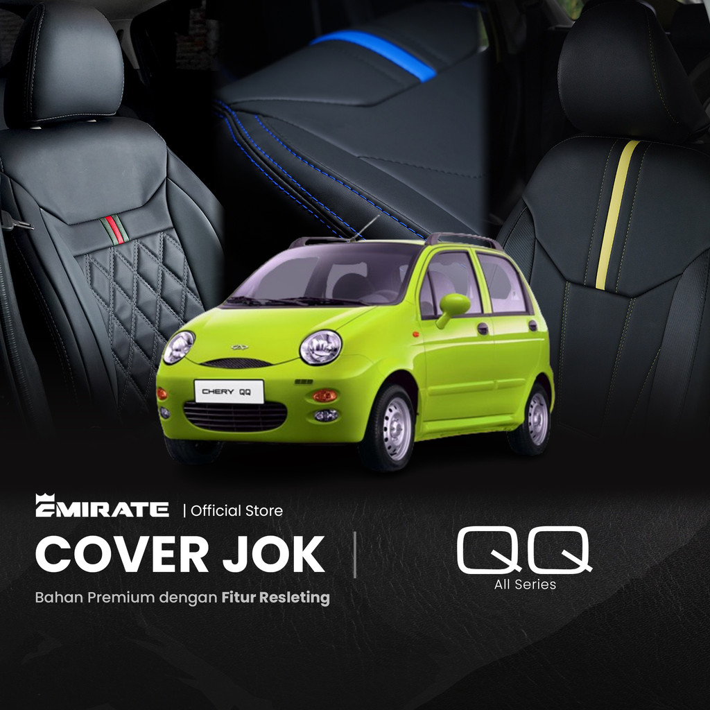 Sarung Jok Mobil Chery QQ dengan Resleting  / Cover Jok Mobil Chery QQ Fullset by Emirate Seat Cover