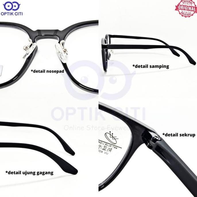 Frame Kacamata Pria Wanita Bulat CBF 1155 Original Ringan Lentur