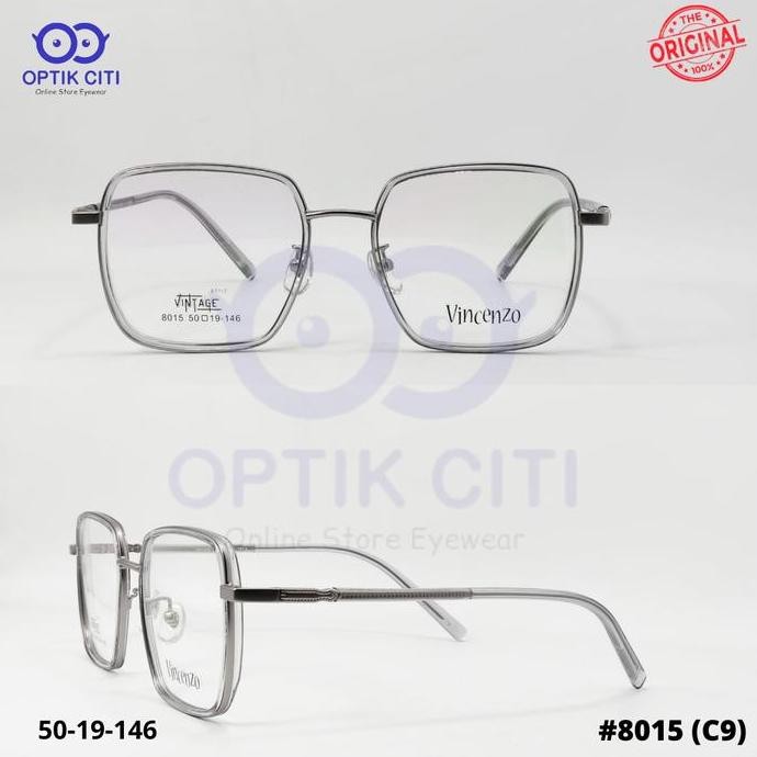 Kacamata Minus Titanium Wanita Korea Vincenzo 8015 Original
