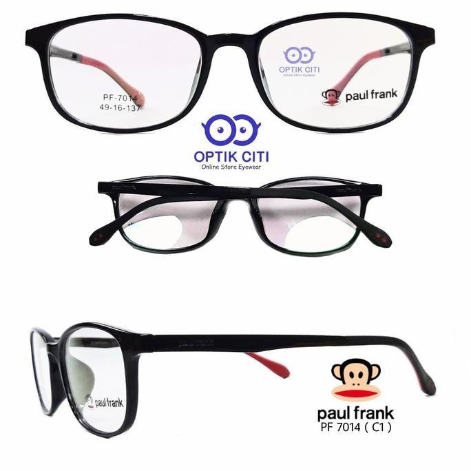 frame kacamata pria wanita paul frank 7014 lentur ringan original