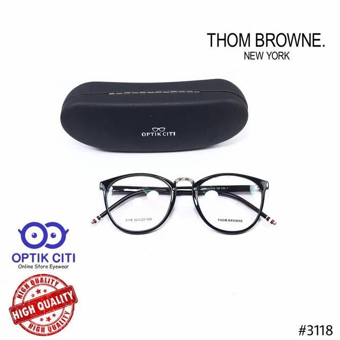 Frame Kacamata wanita thom browne 3118 bulat Paket Lensa Radiasi