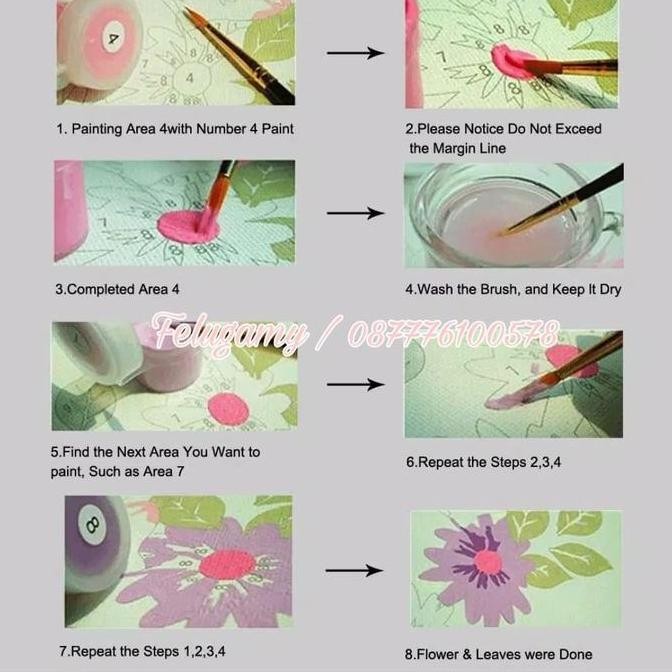 Paint by Number Lukisan Bunga Daisy murah