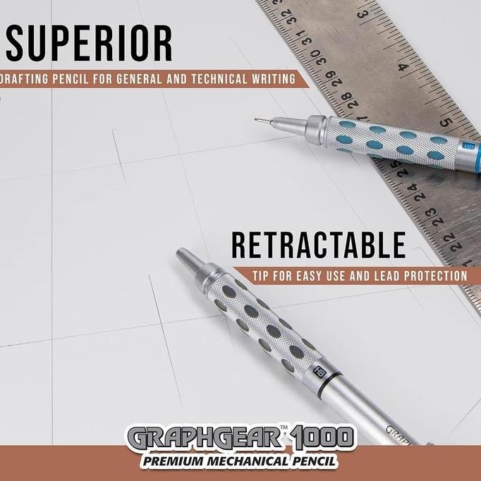 

Pentel Graph Gear 1000 Drafting Mechanical Pencil 0.3mm 0.4mm 0.5mm 0.7mm 0.9mm Pensil Mekanik PG1015
