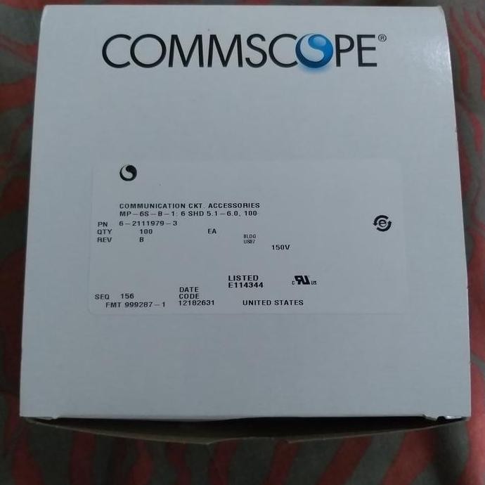 TERMURAH - amp cat 6 konektor @100bh / RJ45 cat 6 commscope / RJ45 amp cat6