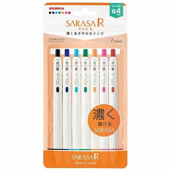 

Zebra Sarasa R 0.4mm Set 7 Colors Limited Edition JJS29-R1-7C