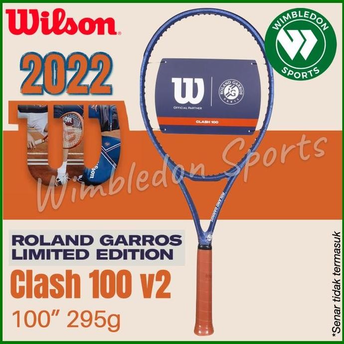 Promo Raket Tenis Wilson CLASH 100 Roland Garros / Raket Wilson CLASH 100 RG COD