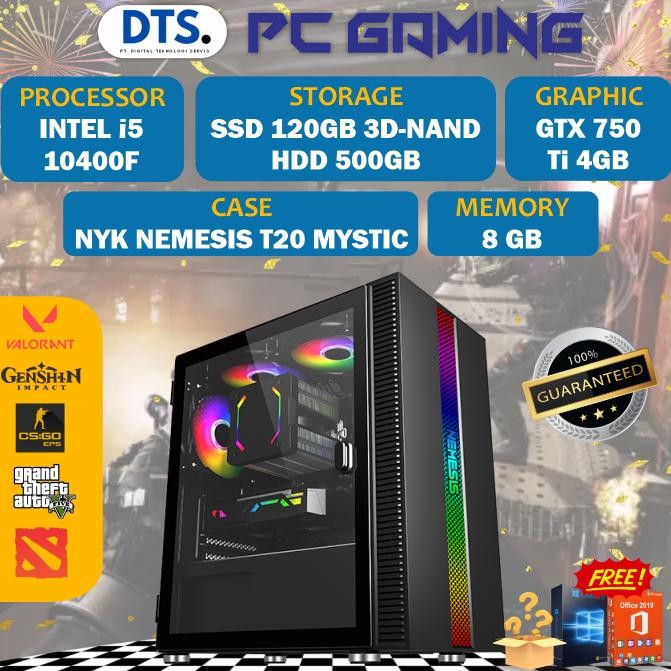 Pc Gaming | Intel i5 10400F | GTX 750 Ti 4GB | 16GB RAM | SSD | HDD - RAM 8 GB