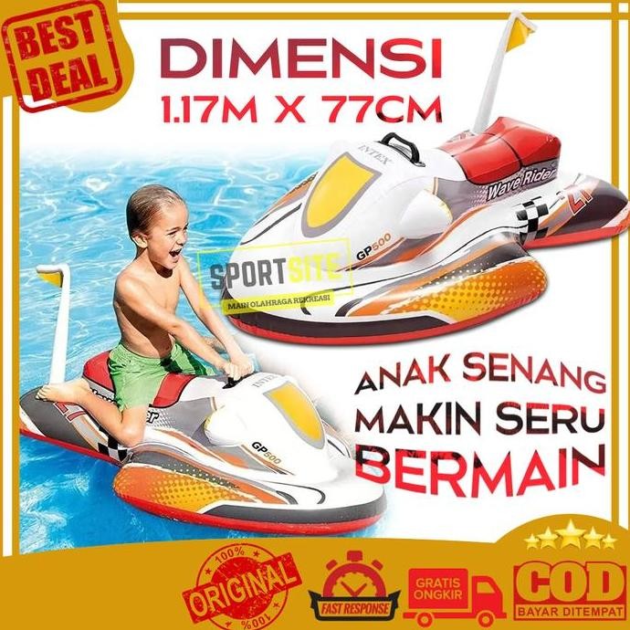 Intex Wave Rider Ride-On. Jetski Pelampung Renang Anak