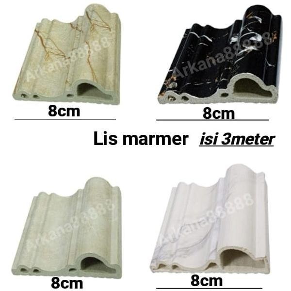 New Lis marmer / lis profil eo marmer / list marmer pvc isi 3 meter