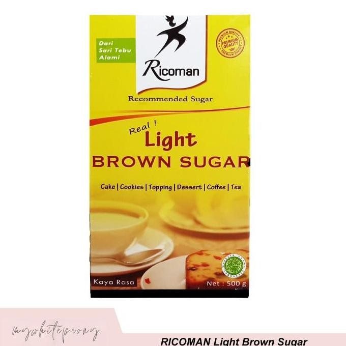 

Light Brown Sugar Ricoman Kemasan 500 Gram